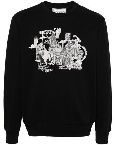 Iceberg Roma-print Sweatshirt - Black