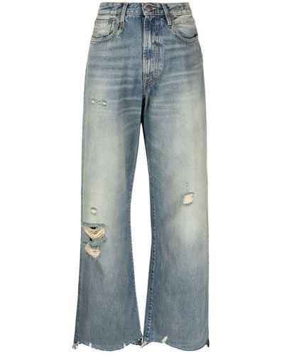 R13 Jeans mit weitem Bein - Blau