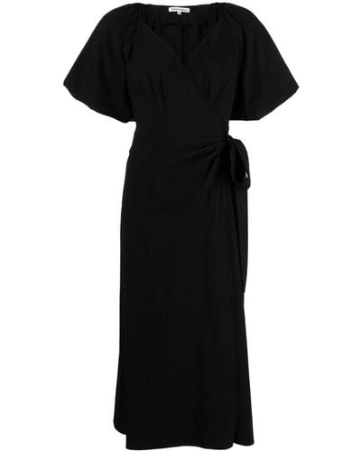 Reformation Olea Side Tie-fastening Dress - Black