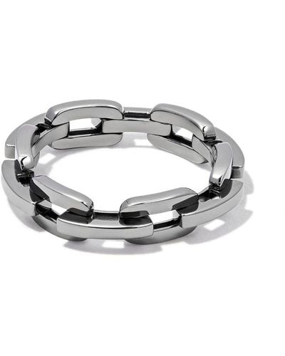 SHAY 18kt Zwartgouden Ring - Wit
