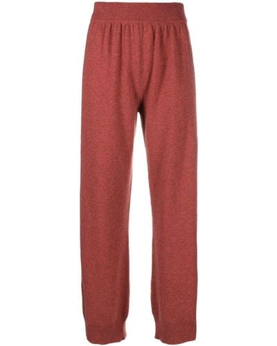 Barrie Straight-leg Knitted Trousers - Red