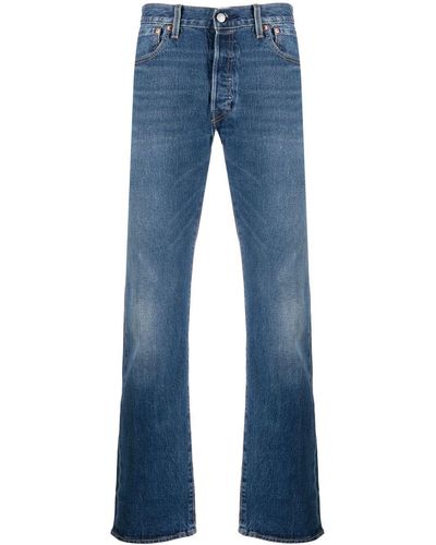 Levi's Dunkle 501 Straight-Leg-Jeans - Blau