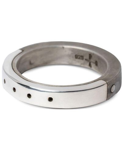 Parts Of 4 Sistema 4-hole Sterling-silver Ring - Metallic