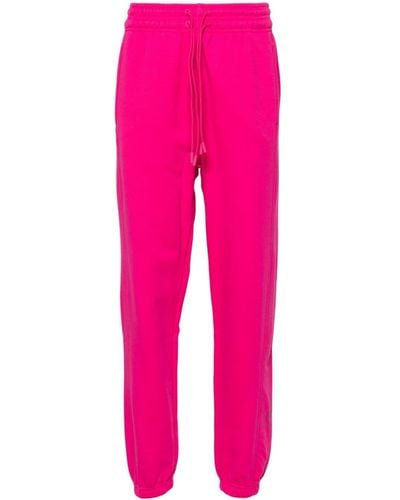 adidas By Stella McCartney Tapered-leg Cotton Track Pants - Pink
