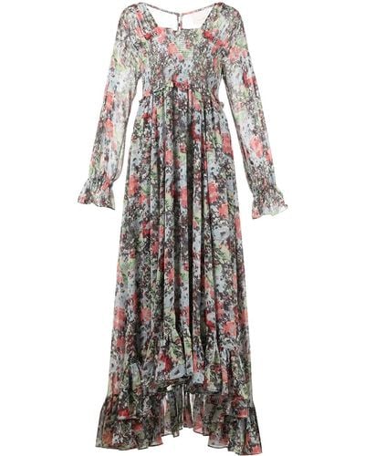 Cinq À Sept Leigh Floral-print Ruffle Maxi Dress - Multicolour