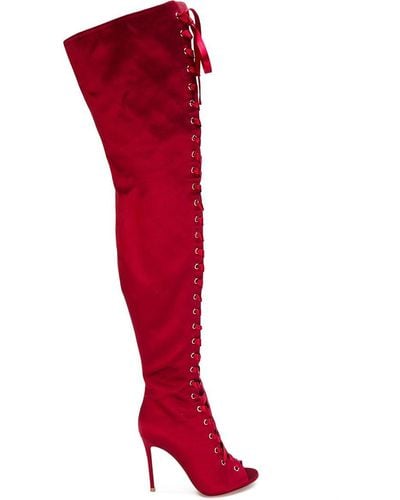 Gianvito Rossi Marie Over-the-knee Boots - Red