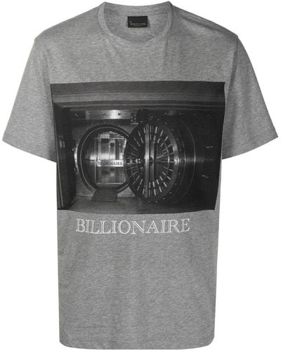 Billionaire Graphic-print Short-sleeved T-shirt - Grey