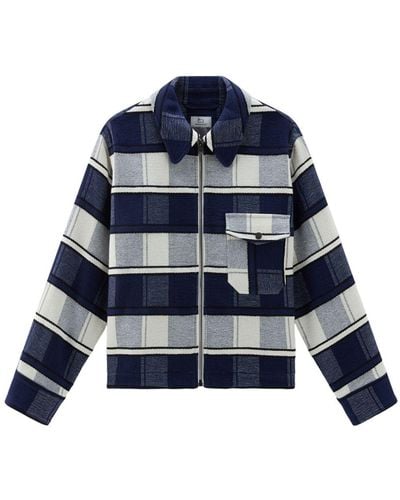 Woolrich Gentry Checked Shirt Jacket - Blue