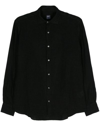 Fedeli Nick Linen Shirt - Black