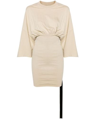 Rick Owens DRKSHDW Cinched Tommy Ruched Minidress - Natural