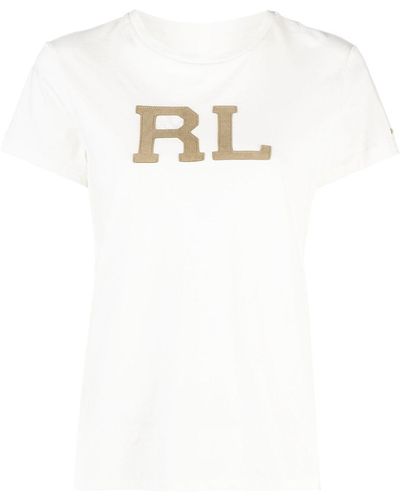 Polo Ralph Lauren T-shirt en coton à logo appliqué - Blanc