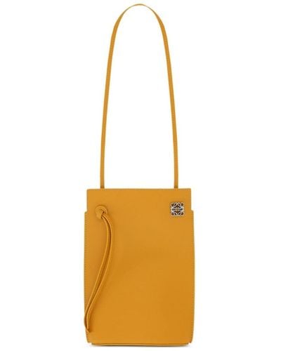 Loewe Dice Pocket Leather Shoulder Bag - Yellow