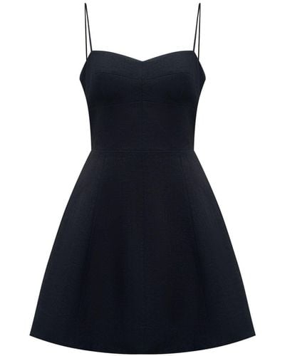 12 STOREEZ Slip Linen-cotton Mini Dress - Blue