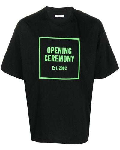 Opening Ceremony Camiseta con logo estampado - Negro