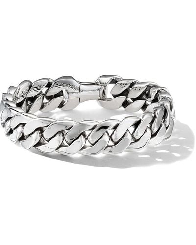 David Yurman Sterling Silver Curb Chain Bracelet - White