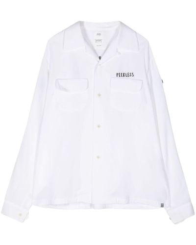Visvim Keesey Slogan-embroidered Shirt - White