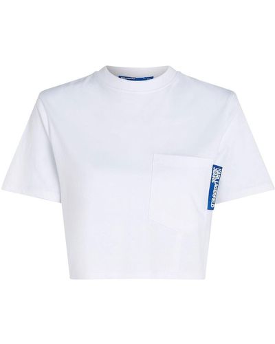 Karl Lagerfeld クロップド Tシャツ - ホワイト