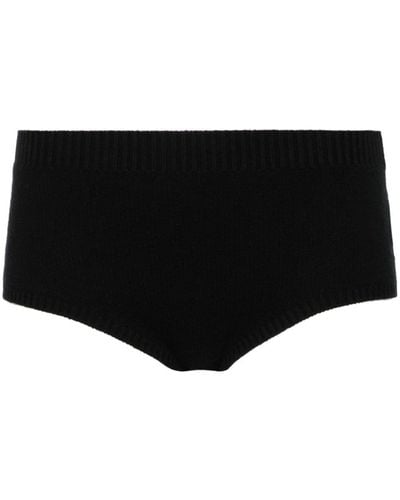 Alanui Finest Knitted Cullote Shorts - Black