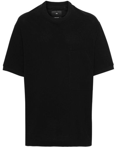 Y-3 Wrkwr Katoenen T-shirt - Zwart