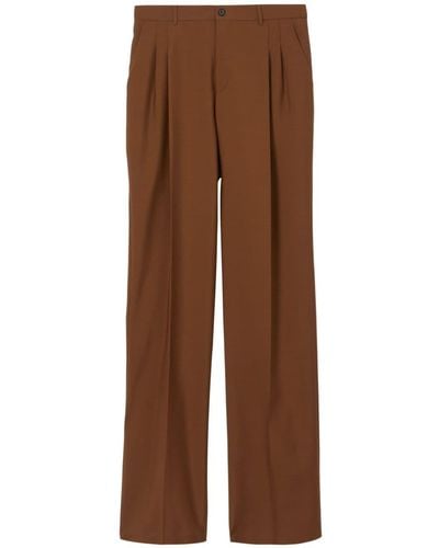 Burberry Pantalones de vestir con pinzas - Marrón