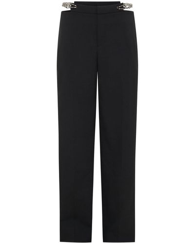 Dion Lee Chain-link Wool-blend Tailored Pants - Black