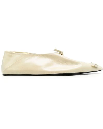 Jil Sander Ballerina's Met Stikseldetail - Wit