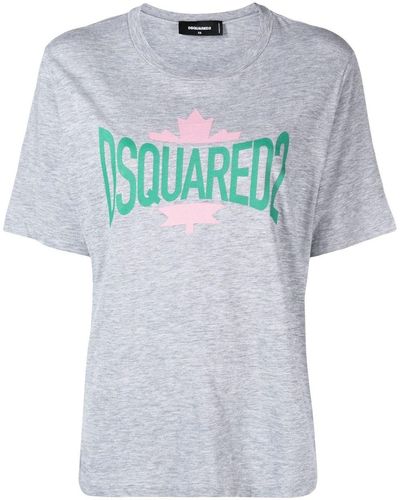 DSquared² T-shirt Met Logoprint - Grijs