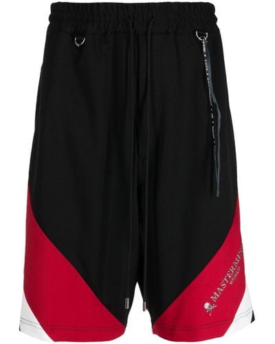 MASTERMIND WORLD Pantalones cortos de deporte con diseño colour block - Negro