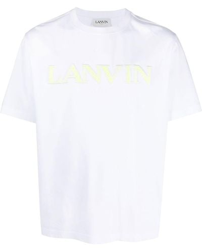 Lanvin Raised-logo Cotton T-shirt - White
