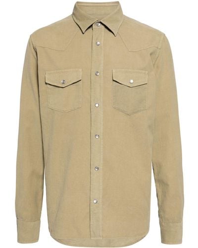 Tom Ford Long-sleeve corduroy shirt - Neutre