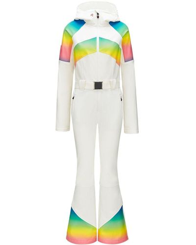 Perfect Moment Tignes Rainbow-print Ski Suit - White