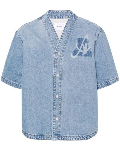 Axel Arigato Overhemd Met Logoprint - Blauw