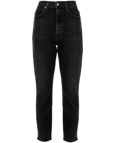 Agolde High-rise Slim-fit Jeans - Black