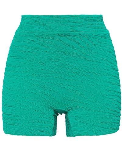 Bondeye Dom Seersucker Beach Shorts - Green
