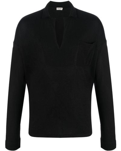Saint Laurent Sweater Met V-hals - Zwart