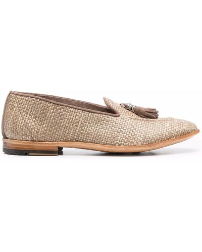 Eleventy Woven Leather Loafers - Multicolor