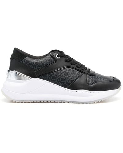 Calvin Klein Panelled Low-top Trainers - Black