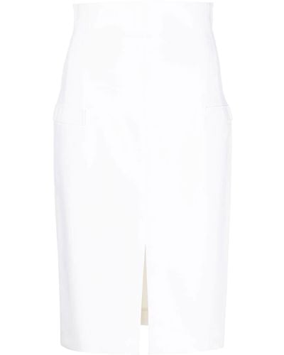 Genny Falda de tubo con abertura - Blanco