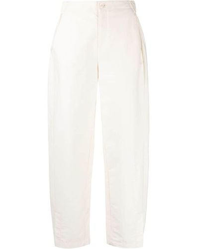Aeron Short-slits Cotton-blend Pants - White