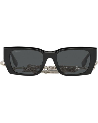 Burberry Eckige Sonnenbrille - Schwarz