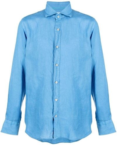 Tintoria Mattei 954 Camisa con cierre de botones - Azul