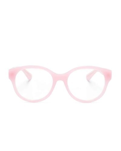 Gucci Brille mit rundem Gestell - Pink