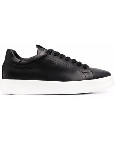 Giuliano Galiano Road Low-top Leather Sneakers - Black