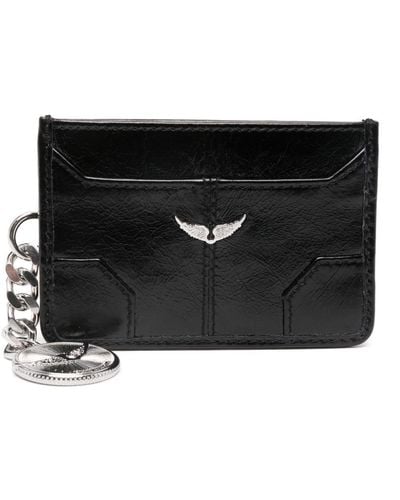 Zadig & Voltaire Sunny Pass Leather Card Holder - Black