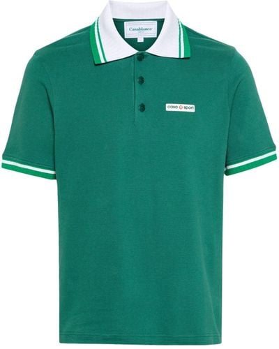Casablancabrand Piqué Polo Shirt - Green