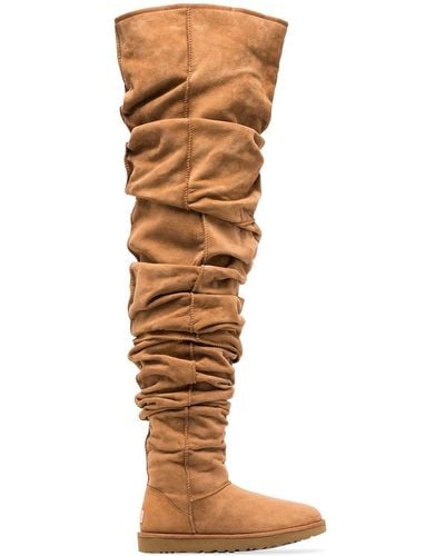 Y. Project X Ugg Genuine Shearling Thigh High Boot - Brown