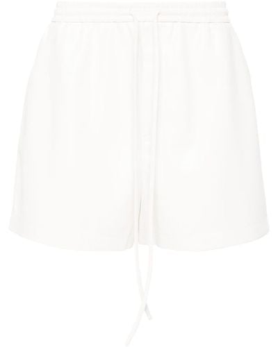 Nanushka Okobor Shorts aus Faux-Leder - Weiß