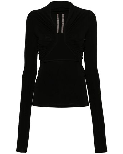 Rick Owens Top With Cut-Out Detail - Black