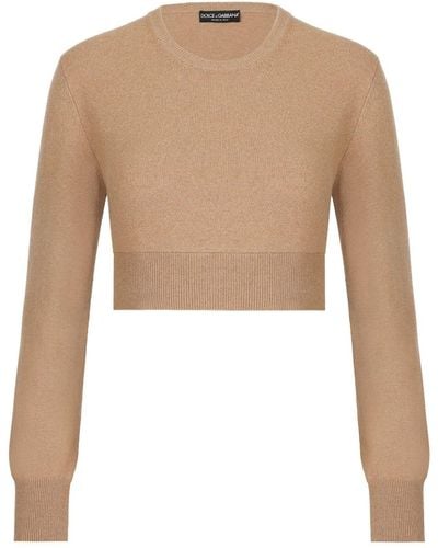 Dolce & Gabbana Cropped Trui - Naturel