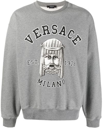 Versace Sweater Met Ronde Hals - Grijs